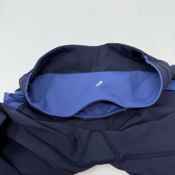 Lululemon Color Me Ombre Midnight Navy Gatsby Blue Crop Mesh Leggings Size 4 - Picture 12 of 13